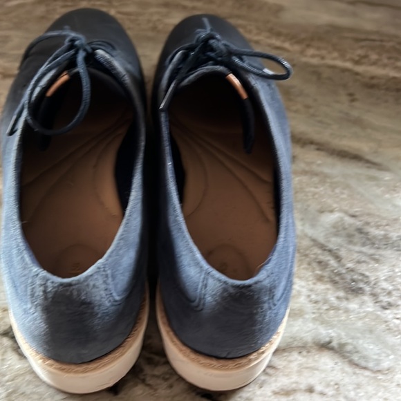 Clarkes Artisan blue suede platform - Picture 3 of 8